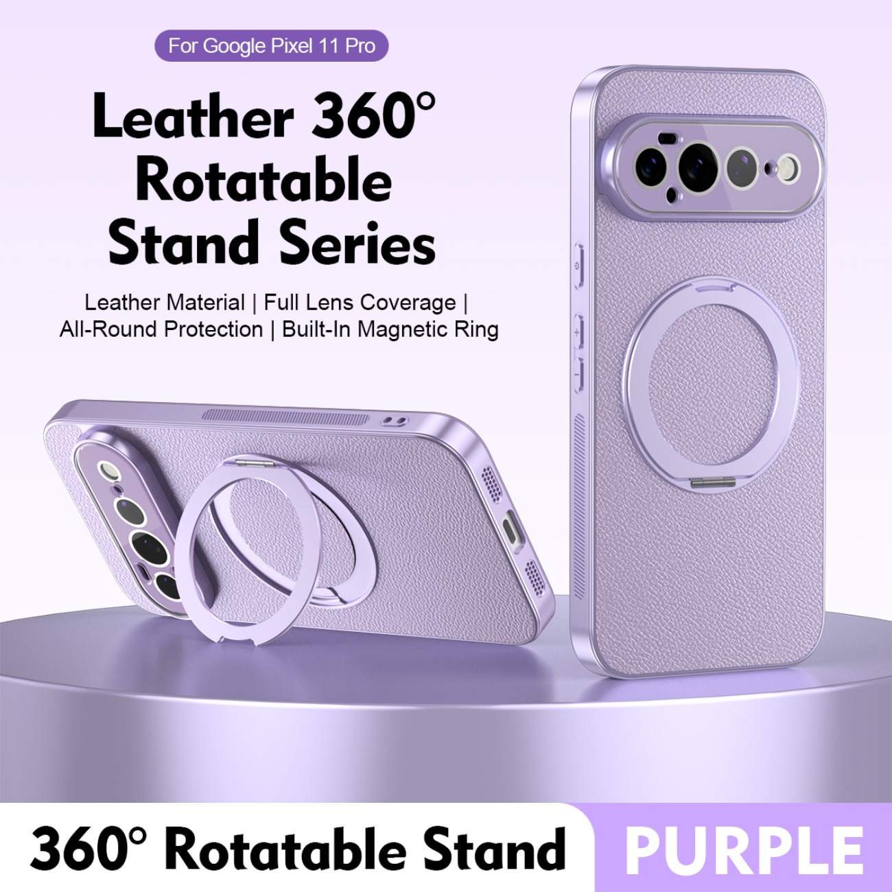 Phone Kickstand Ring - Ring Stand for Magsafe Magnetic Leather