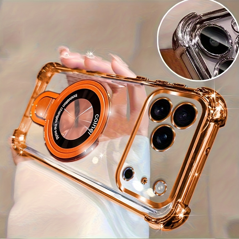 Luxury Clear  Plating Phone Ca - đánh giá và giá Phone Kickstand Ring