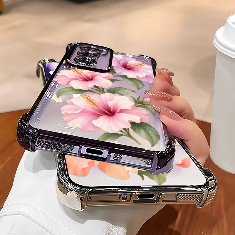 Pink Hibiscus Flowers Pattern  - đánh giá và giá Oppo Reno 12