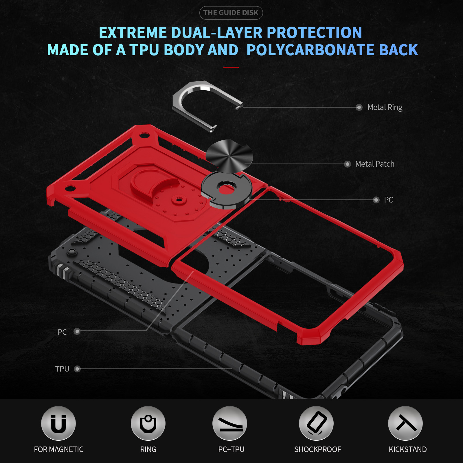Military-grade Shockproof Phon - đánh giá và giá Phone Kickstand Ring