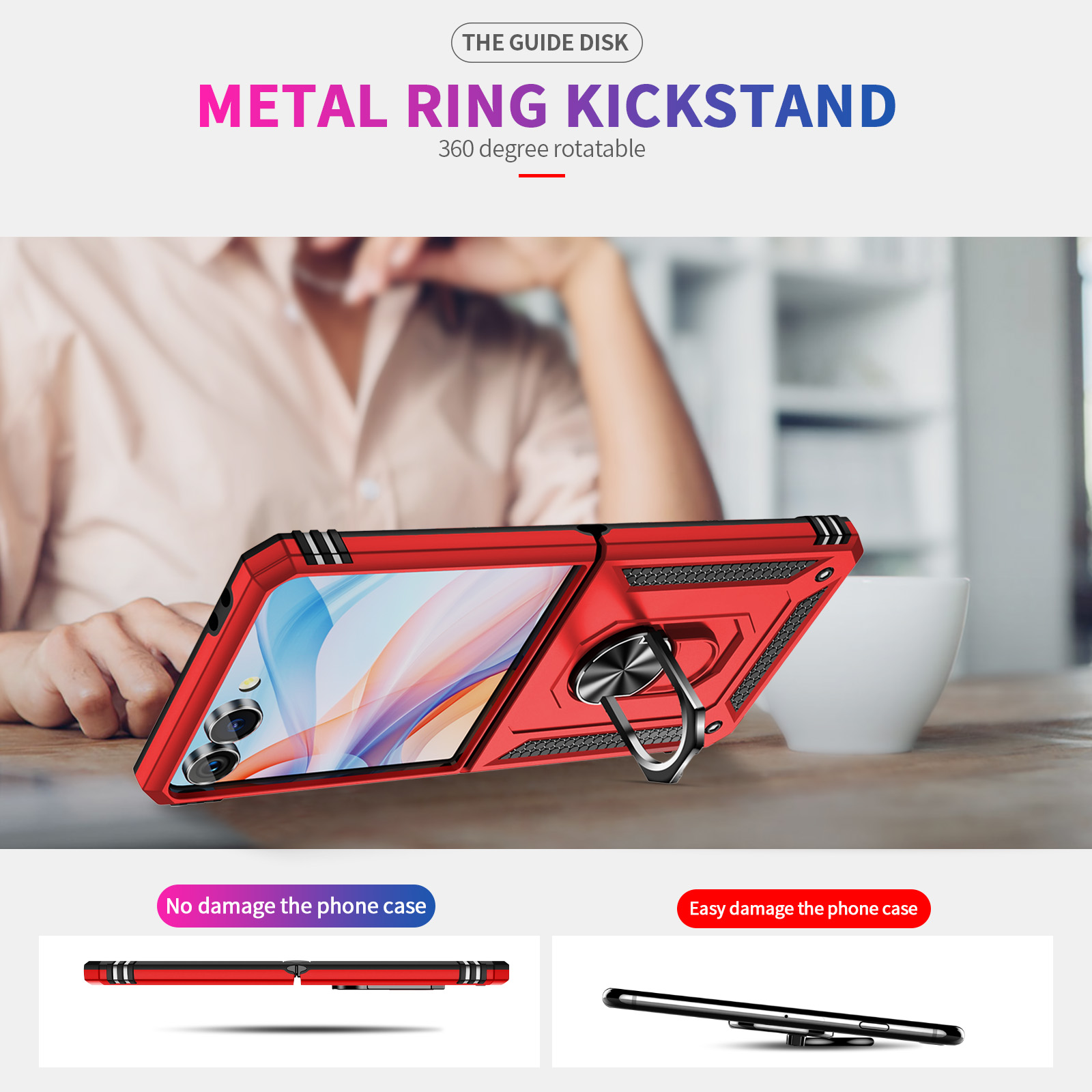 Military-grade Shockproof Phon - đánh giá và giá Phone Kickstand Ring