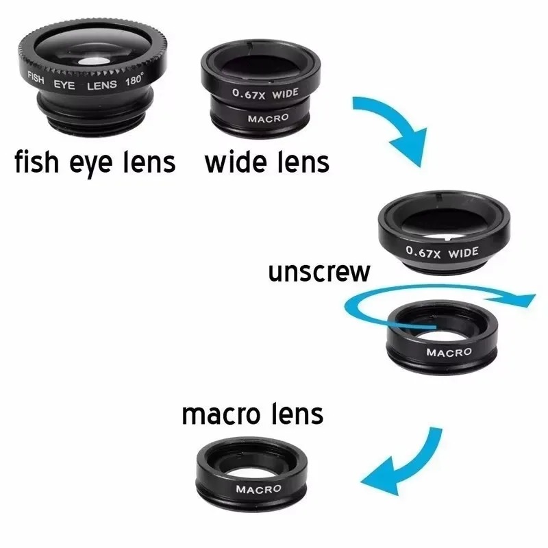 Universal Phone Camera Lens Ki - đánh giá và giá Lens Camera Clip