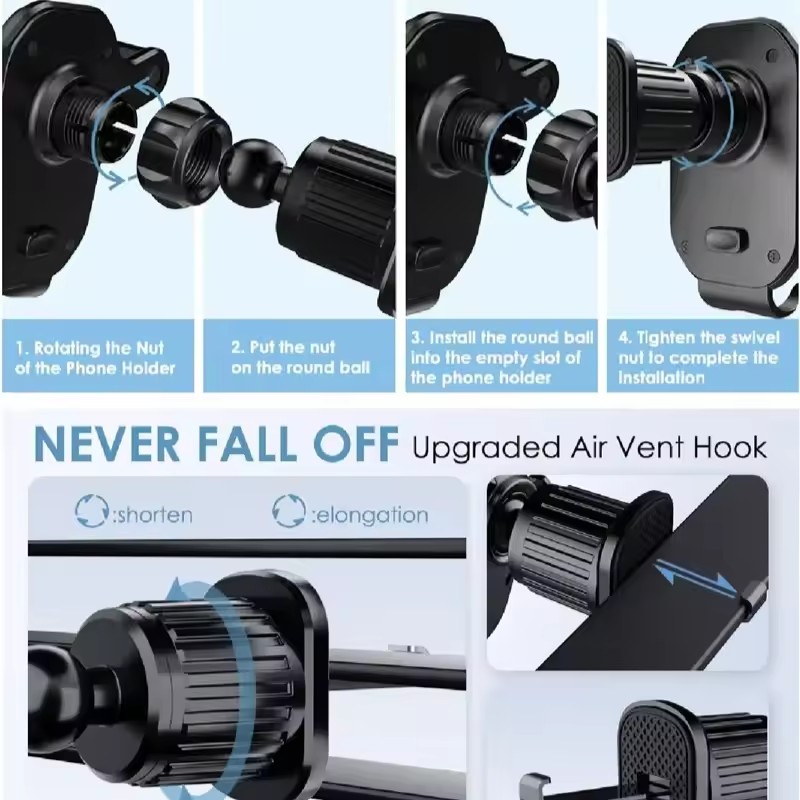 Universal Car Hook Base Phone  - đánh giá và giá Phone Accessory